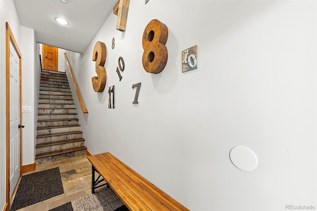 504 Ravenwood Dr Unit B2, Grand Lake, CO 80447 - staircase featuring recessed lighting and baseboards