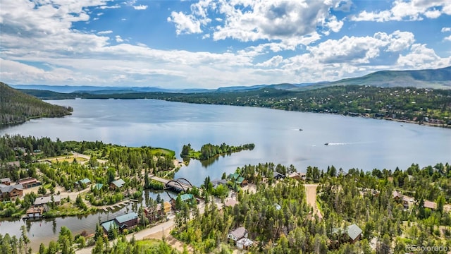 504 Ravenwood Dr Unit B2, Grand Lake, CO 80447 - water view featuring a mountainous background