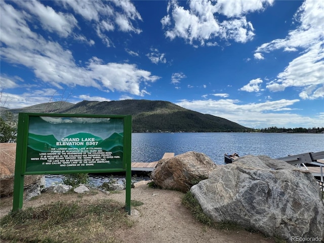504 Ravenwood Dr Unit B2, Grand Lake, CO 80447 - water view featuring a mountainous background