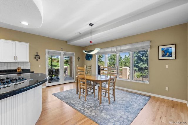 69 N Ranch Rd, Littleton, CO 80127 - dining area with plenty of natural light, light wood-style floors, baseboards, and recessed lighting