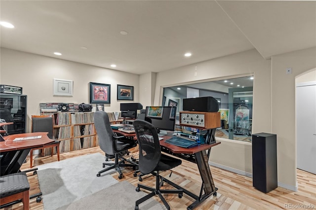 69 N Ranch Rd, Littleton, CO 80127 - office area with wood finished floors and recessed lighting