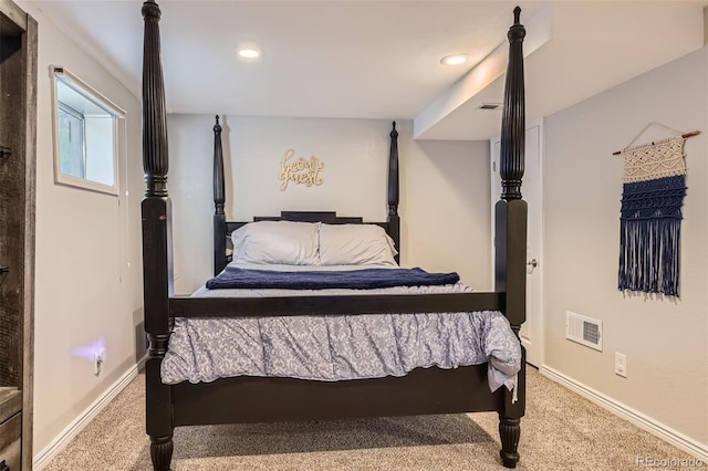 view of carpeted bedroom