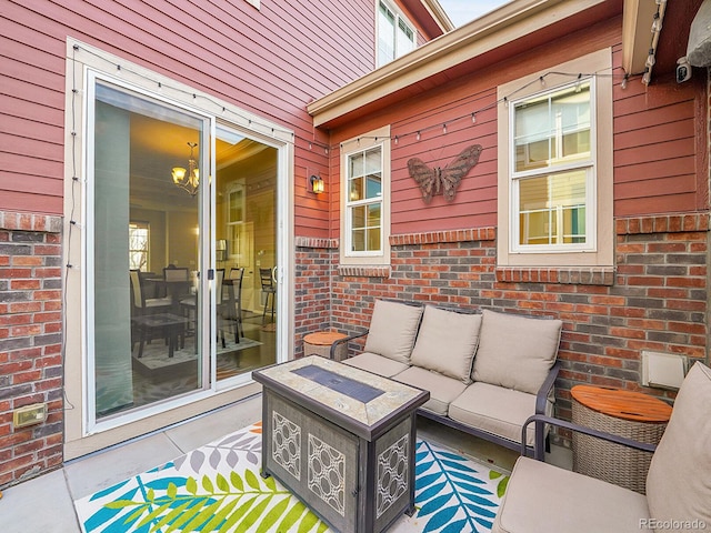 view of patio featuring outdoor lounge area