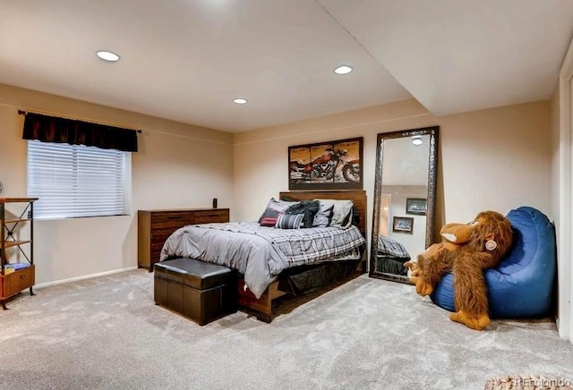 view of carpeted bedroom