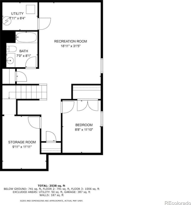 3338 Ireland Moss St, Castle Rock, CO 80109 - view of floor plan / room layout