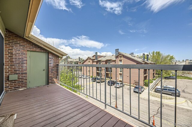 4899 S Dudley St Unit 20G, Littleton, CO 80123 - wooden deck with a residential view