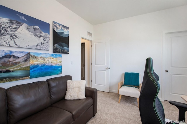 view of carpeted living room