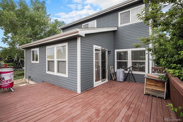 9633 Marmot Ridge Cir, Littleton, CO 80125 - view of wooden deck