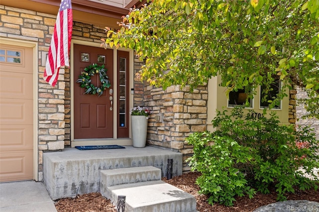 24702 E Ontario Dr, Aurora, CO 80016 - doorway to property with stone siding