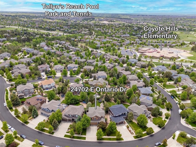 24702 E Ontario Dr, Aurora, CO 80016 - aerial perspective of suburban area
