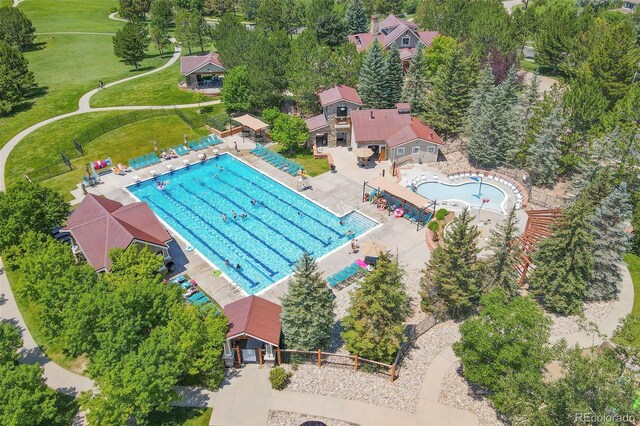 24702 E Ontario Dr, Aurora, CO 80016 - aerial view of a pool area