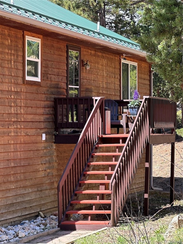 72 Rudi Ln W, Golden, CO 80403 - doorway to property featuring a metal roof