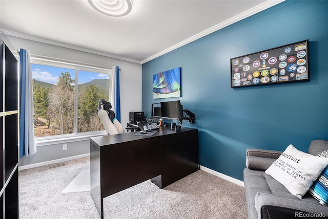 72 Rudi Ln W, Golden, CO 80403 - carpeted office space with crown molding and baseboards
