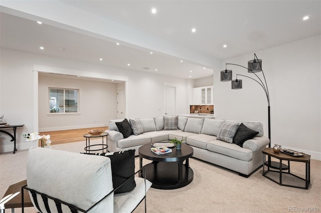 view of carpeted living room