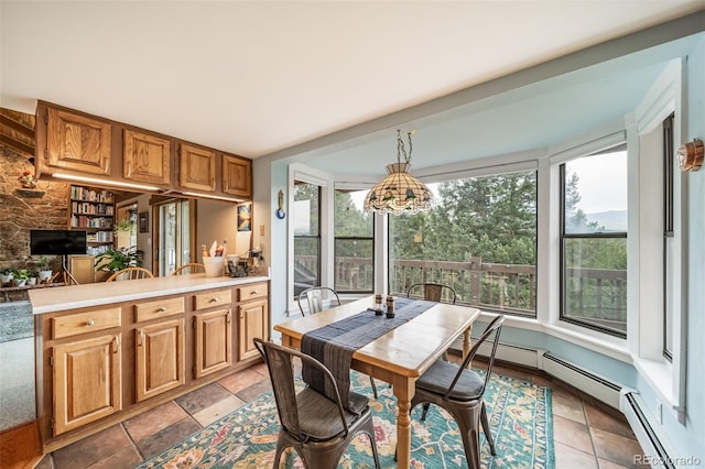 7815 Armadillo Trl, Evergreen, CO 80439 - dining room with a baseboard heating unit