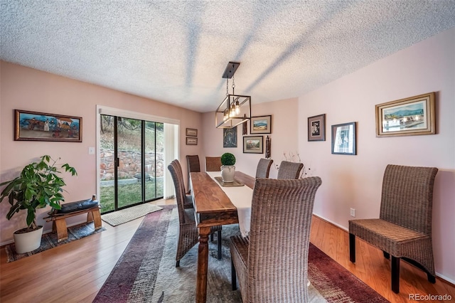 7815 Armadillo Trl, Evergreen, CO 80439 - dining space featuring a textured ceiling and dark wood finished floors