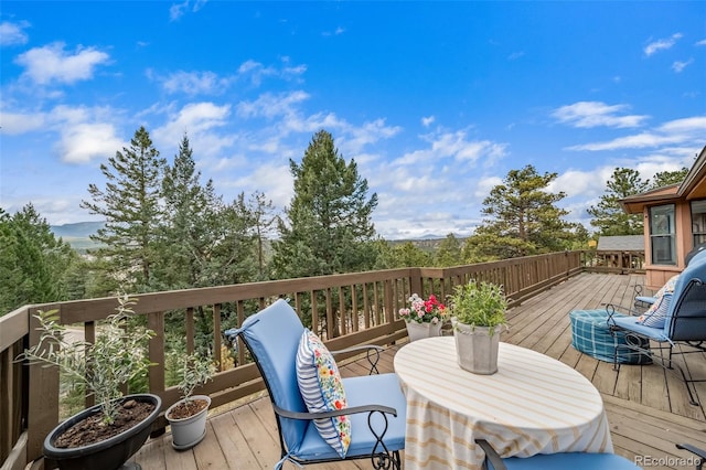 7815 Armadillo Trl, Evergreen, CO 80439 - view of wooden deck
