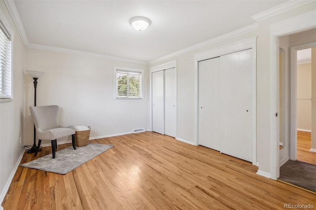 1244 Baron Rd, Colorado Springs, CO 80918 - unfurnished room with wood finished floors and ornamental molding