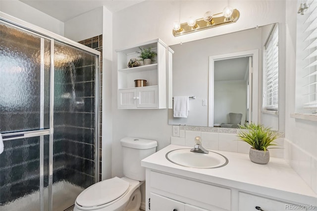 1244 Baron Rd, Colorado Springs, CO 80918 - bathroom featuring vanity and a shower stall