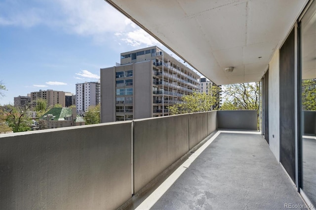 balcony featuring a view of city