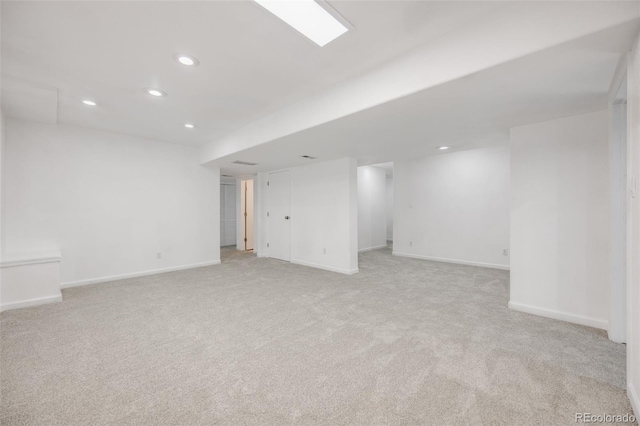 9147 W Rockland Pl, Littleton, CO 80128 - finished basement featuring light carpet and recessed lighting