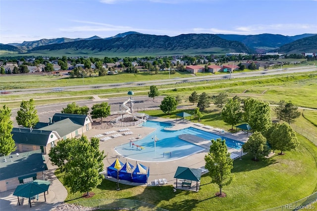 9147 W Rockland Pl, Littleton, CO 80128 - aerial view of a mountain backdrop