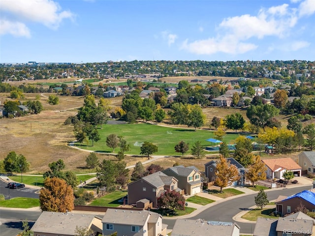 aerial view featuring a residential view