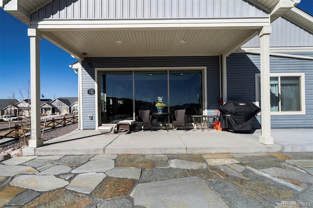 view of patio with grilling area