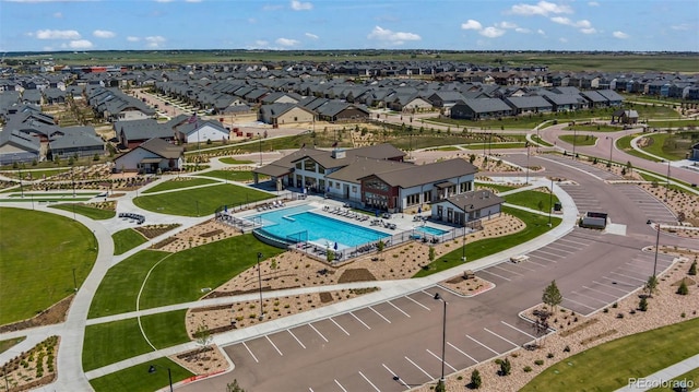 drone / aerial view featuring a residential view