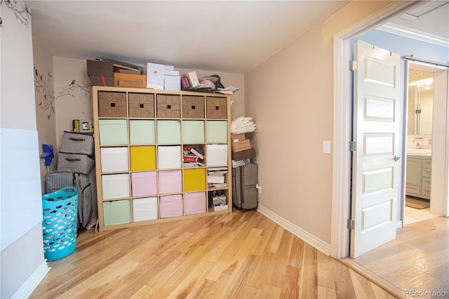 storage room with sink