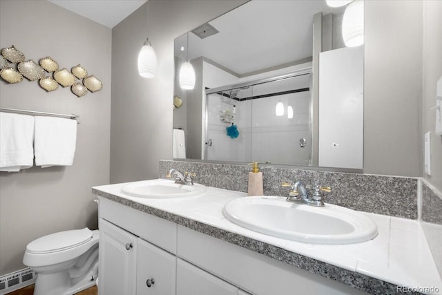 2502 S Lima St, Aurora, CO 80014 - full bath featuring double vanity and a stall shower