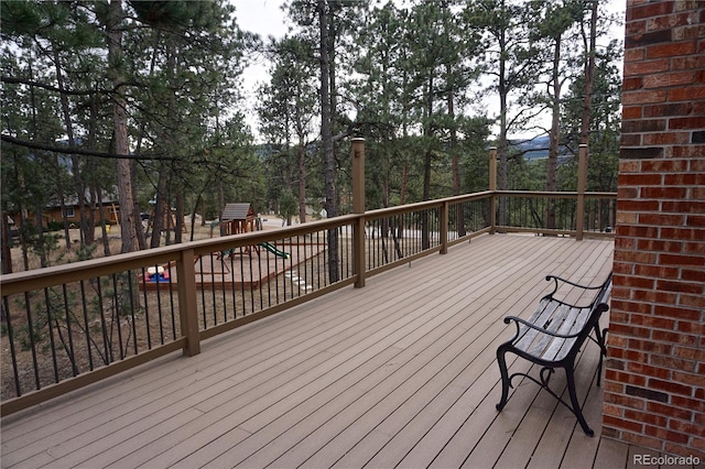 4130 Aspen Ln, Evergreen, CO 80439 - deck with a playground