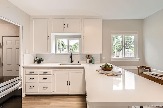 1237 Tamarac St, Denver, CO 80220 - kitchen with healthy amount of natural light, light countertops, and white cabinets