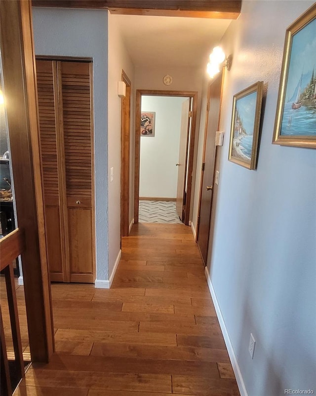 10806 W Evans Ave Unit 5, Lakewood, CO 80227 - hallway with light wood-type flooring and baseboards