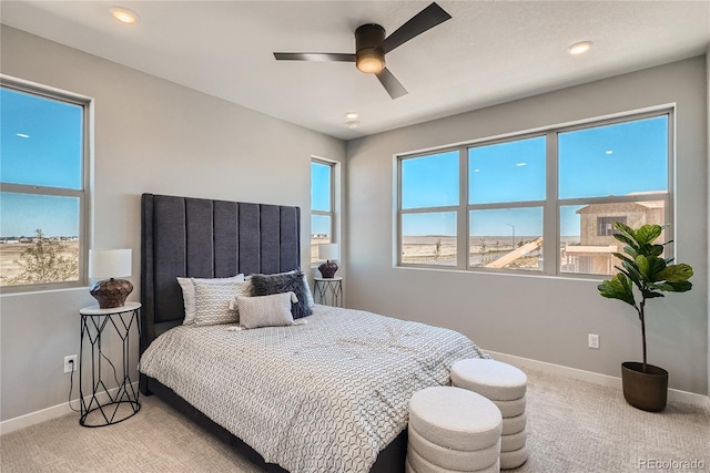 95 N Vandriver Pl, Aurora, CO 80018 - carpeted bedroom with baseboards and ceiling fan