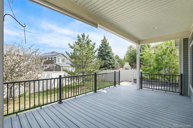4873 Cathay Ct, Denver, CO 80249 - wooden deck with a fenced backyard