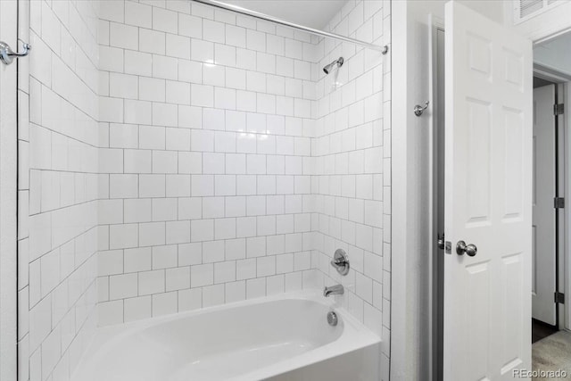 full bath featuring visible vents and shower / bathing tub combination