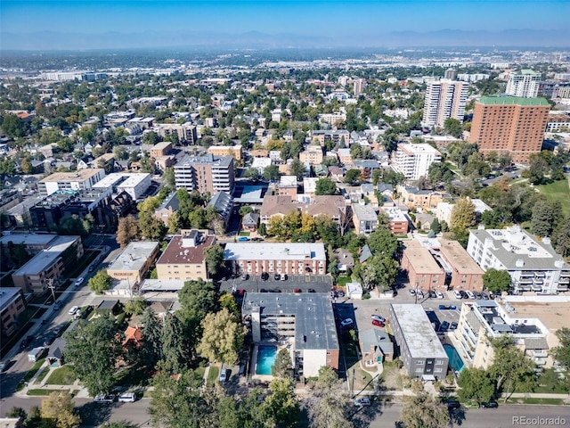 drone / aerial view featuring a view of city