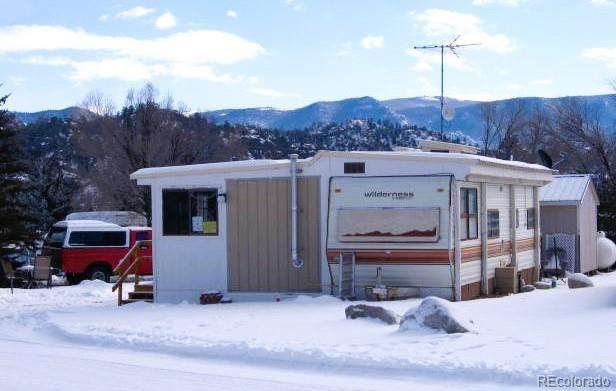 exterior space with a mountain view