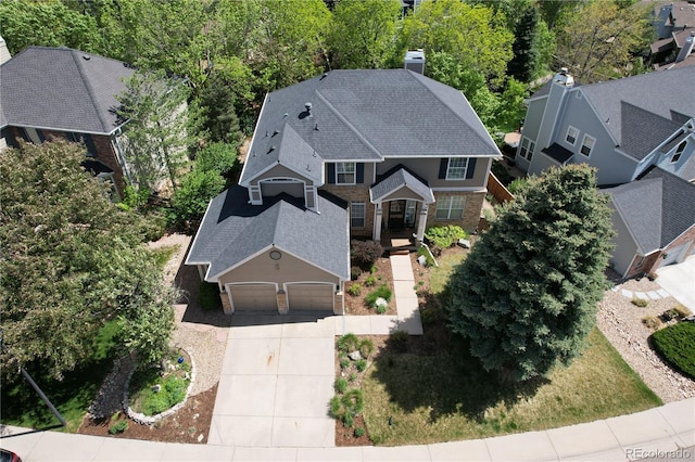 2141 Weatherstone Cir, Highlands Ranch, CO 80126 - aerial view of property and surrounding area