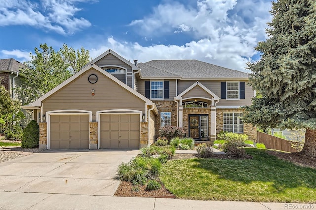 2141 Weatherstone Cir, Highlands Ranch, CO 80126 - view of front of house with concrete driveway and a garage