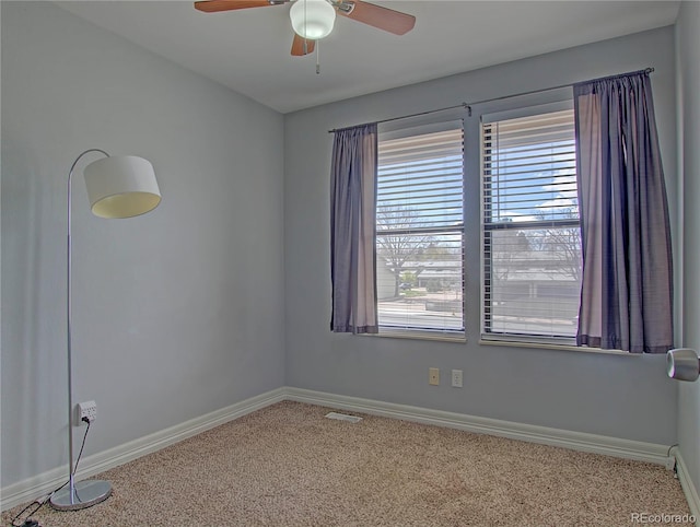 4506 Winewood Village Dr, Colorado Springs, CO 80917 - empty room featuring carpet flooring, baseboards, and a ceiling fan