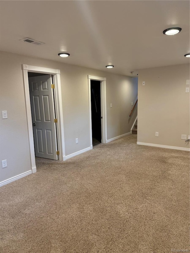 3566 E Fair Pl, Centennial, CO 80121 - carpeted empty room with stairs and baseboards