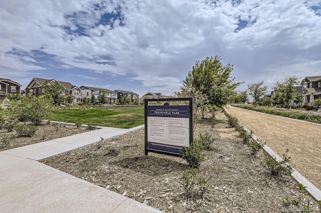 view of property's community with a residential view