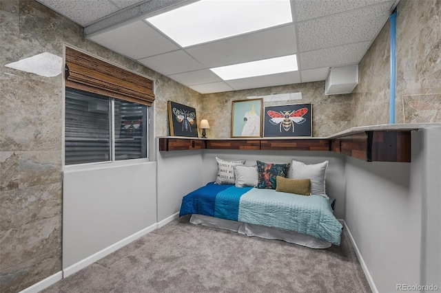 1564 S Uinta Way, Denver, CO 80231 - carpeted bedroom featuring a drop ceiling and baseboards