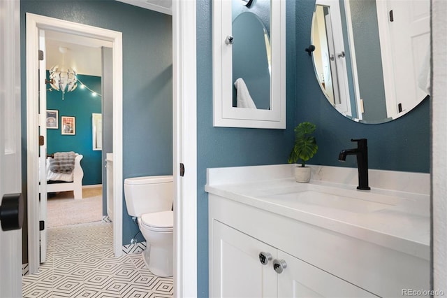 2873 Cortina Ln, Evergreen, CO 80439 - bathroom with vanity and tile patterned floors