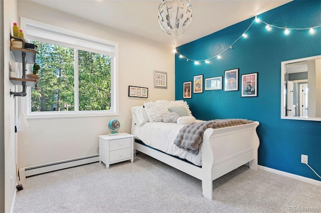 2873 Cortina Ln, Evergreen, CO 80439 - bedroom with a baseboard radiator and carpet flooring