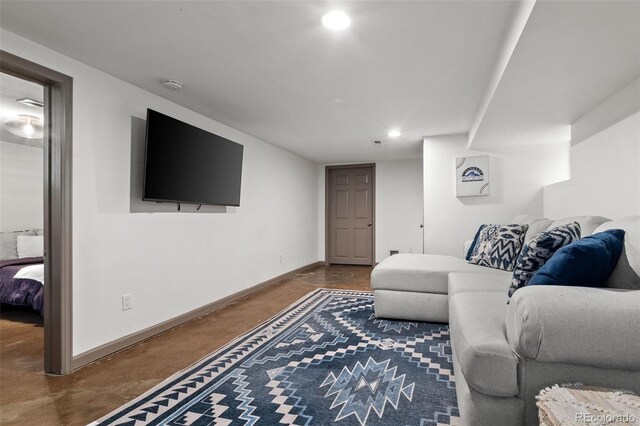 3725 Federal Blvd, Denver, CO 80211 - living area featuring recessed lighting and concrete floors