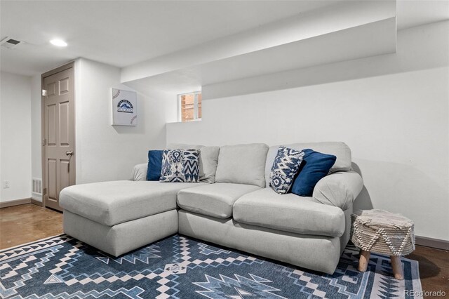 3725 Federal Blvd, Denver, CO 80211 - living room with recessed lighting and concrete floors