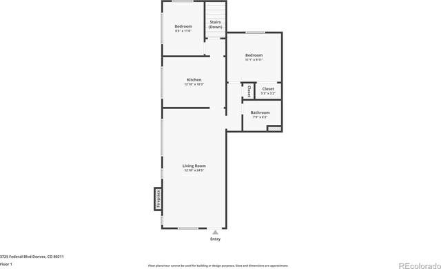 3725 Federal Blvd, Denver, CO 80211 - view of floor plan / room layout